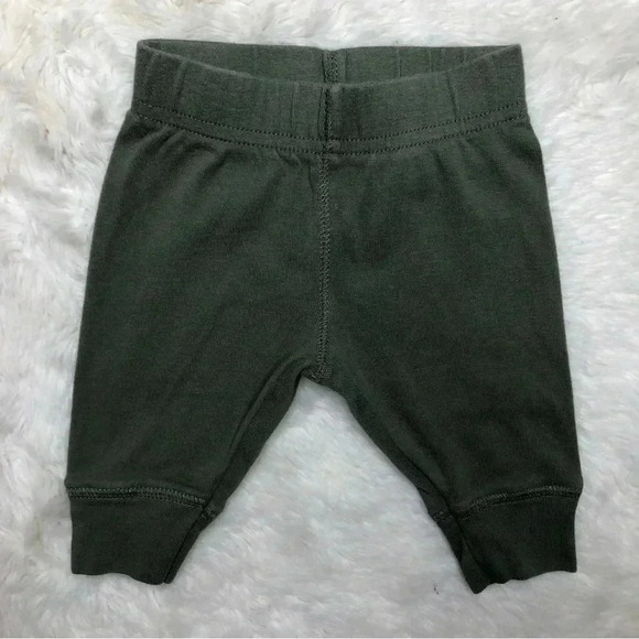 Child Of Mine By Carter’s Sweatpants Green / Brown Fox Size 0-3 Months - Picture 1 of 16